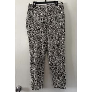 NWT Talbots Chatham Slim Ankle Pant Leopard Cheetah Print Cotton Sz 10 Mid-Rise